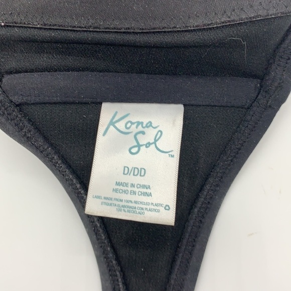 Kona Sol Black Swimsuit Top - Sz D/DD SW2063 - Picture 5 of 5